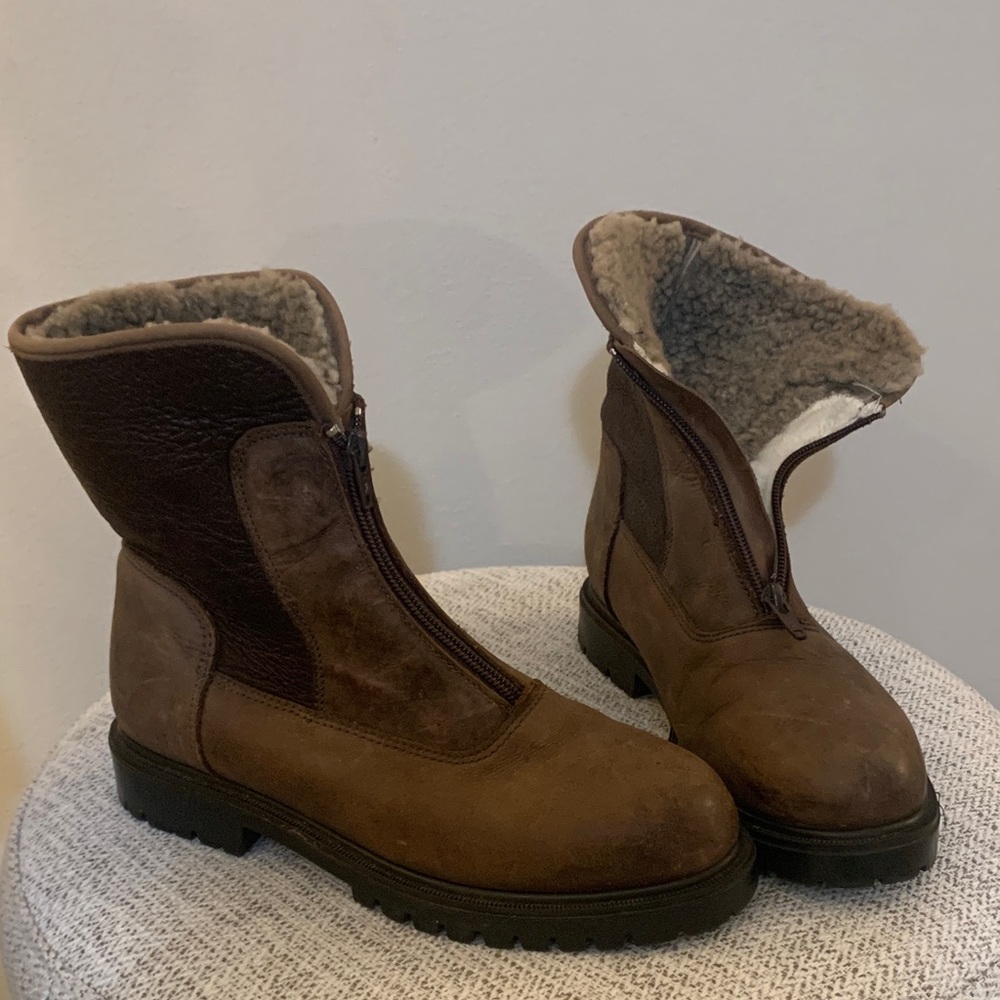 Barbo Cozy Brown Winter Boots with Sherpa Lining